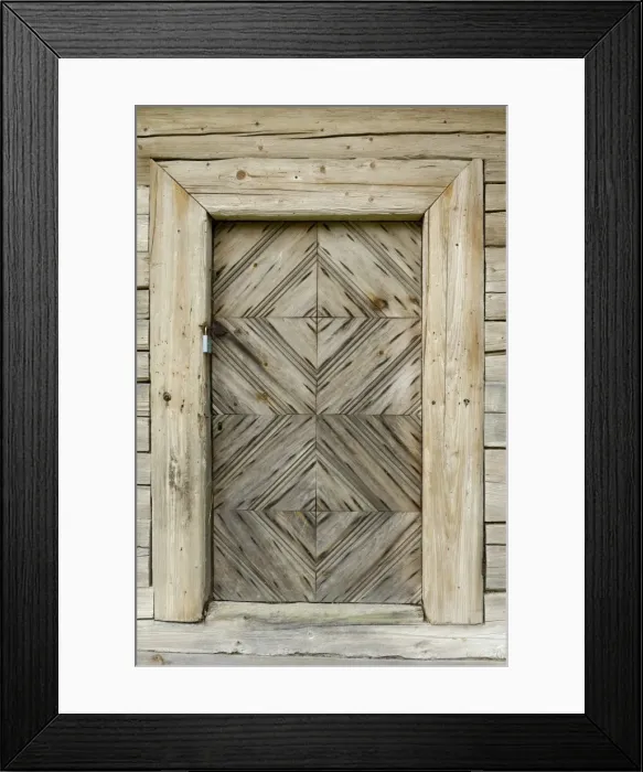Framed Print : Door detail of a traditional Lithuanian farmstead from Framed Print : Door detail of a traditional Lithuanian farmstead from