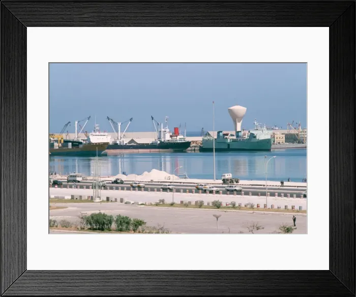Framed Print : Dock area, Tripoli