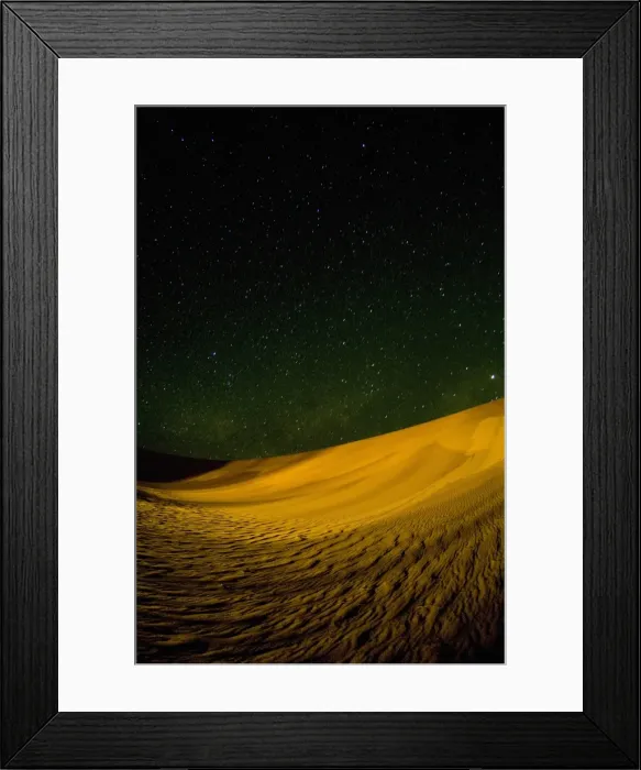 Framed Print : Sand dunes at night Framed Print : Sand dunes at night