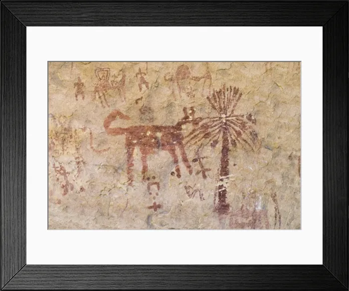 Framed Print : Prehistoric rock paintings Framed Print : Prehistoric rock paintings