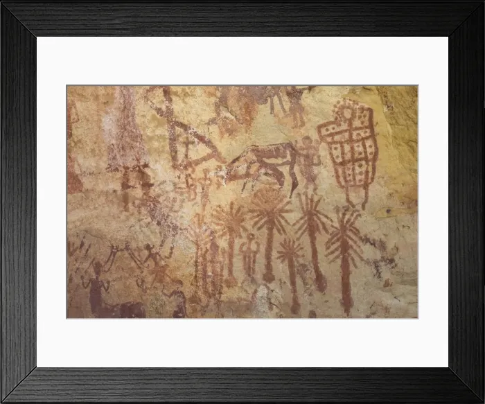 Framed Print : Prehistoric rock paintings Framed Print : Prehistoric rock paintings