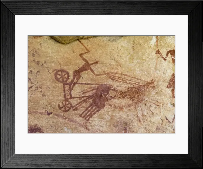 Framed Print : Prehistoric rock paintings Framed Print : Prehistoric rock paintings