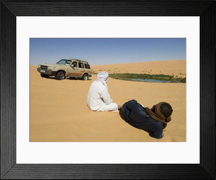 Framed Print : Mafu Lake, Erg Awbari Framed Print : Mafu Lake, Erg Awbari