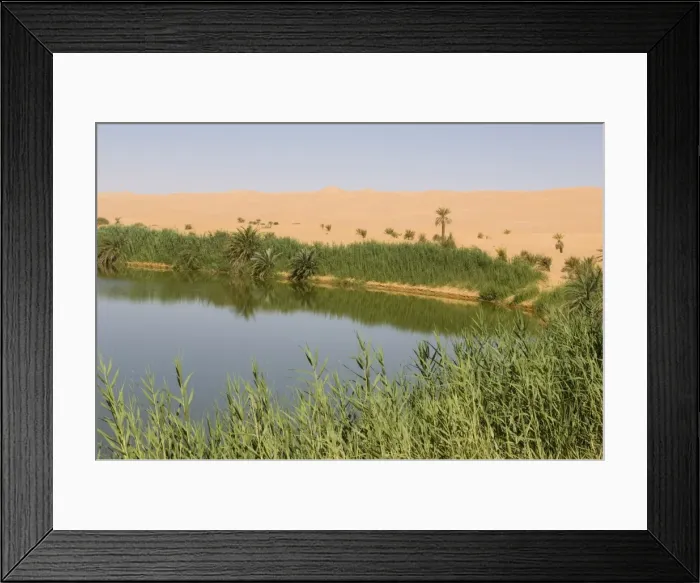 Framed Print : Mafu lake, Erg Awbari Framed Print : Mafu lake, Erg Awbari