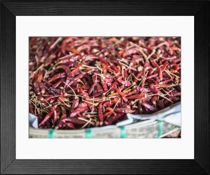 Framed Print : Chillies for sale at Hsipaw (Thibaw) market, Shan State, Myanmar (Burma), Asia Framed Print : Chillies for sale at Hsipaw (Thibaw) market, Shan State, Myanmar (Burma), Asia