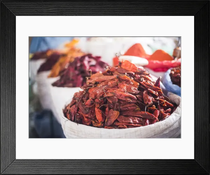 Framed Print : Chili peppers, Campesino Market (Mercado Campesino), Sucre, Bolivia, South America Framed Print : Chili peppers, Campesino Market (Mercado Campesino), Sucre, Bolivia, South America