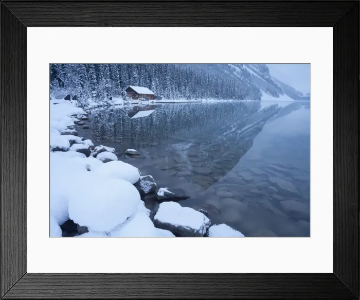Framed Print : Boat house at Lake Louise, Banff National Park, UNESCO World Heritage Site, Rocky Mountains Framed Print : Boat house at Lake Louise, Banff National Park, UNESCO World Heritage Site, Rocky Mountains
