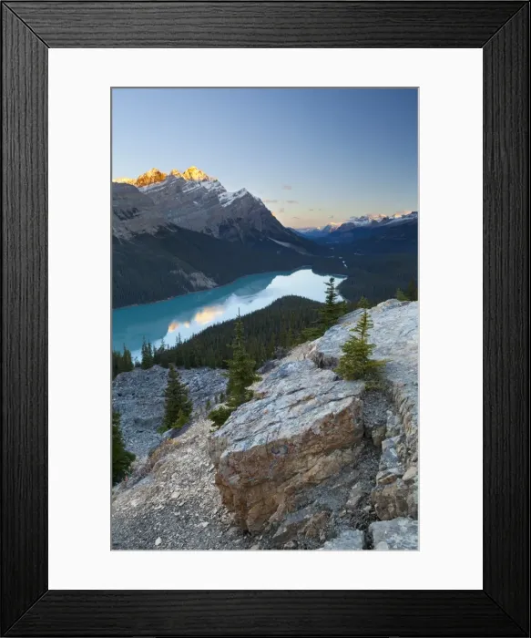 Framed Print : Peyto Lake at sunrise, Banff National Park, UNESCO World Heritage Site, Rocky Mountains Framed Print : Peyto Lake at sunrise, Banff National Park, UNESCO World Heritage Site, Rocky Mountains