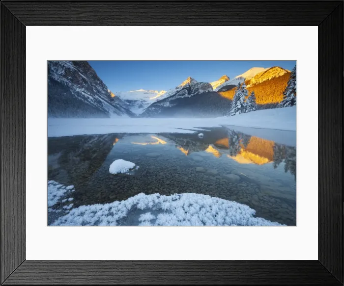 Framed Print : Lake Louise at Sunrise in Winter, Banff National Park, Alberta, Canada, North America Framed Print : Lake Louise at Sunrise in Winter, Banff National Park, Alberta, Canada, North America