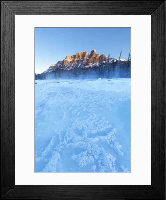 Framed Print : Castle Mountain and the Bow River in Winter, Banff National Park, Alberta, Canada Framed Print : Castle Mountain and the Bow River in Winter, Banff National Park, Alberta, Canada