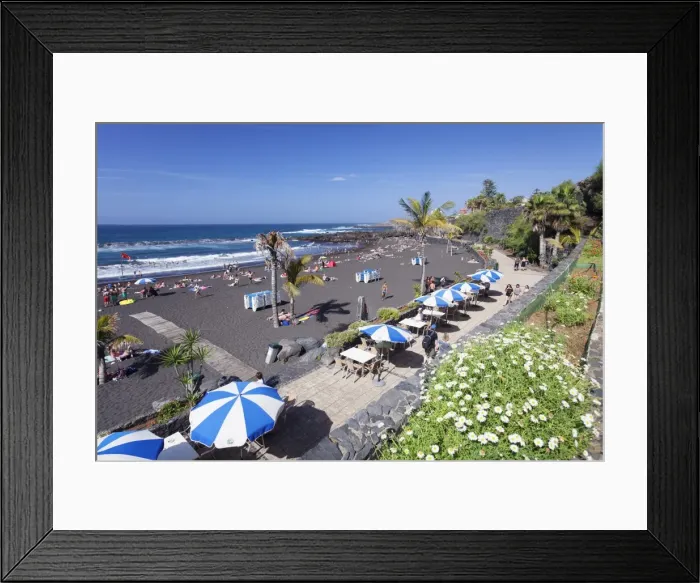 Framed Print : Playa Jardin Beach, Puerto de la Cruz, Tenerife, Canary Islands, Spain, Atlantic, Europe Framed Print : Playa Jardin Beach, Puerto de la Cruz, Tenerife, Canary Islands, Spain, Atlantic, Europe