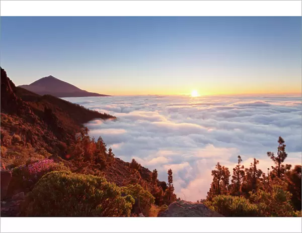 Pico del Teide at sunset, National Park Teide, UNESCO World Heritage Site, Tenerife