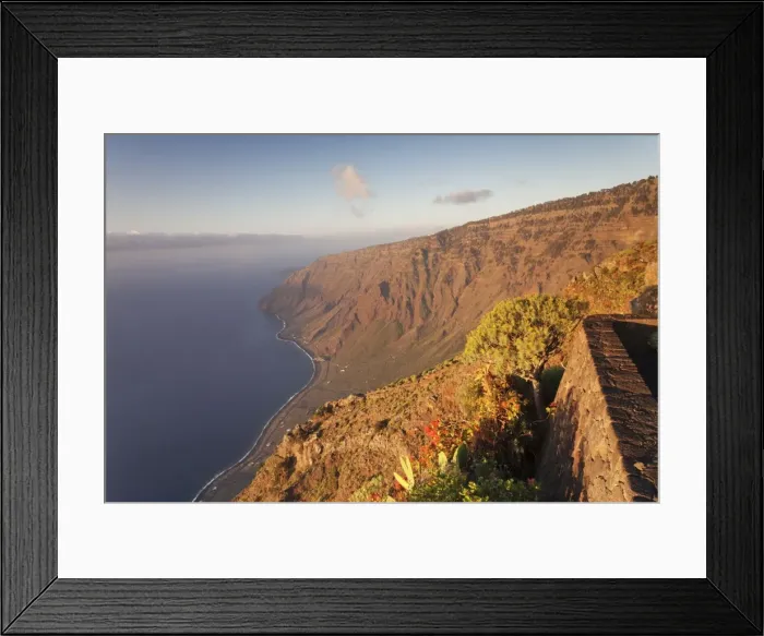 Framed Print : View from Mirador Isora to Las Playas Bay at sunsrise, UNESCO biosphere reserve, El Hierro Framed Print : View from Mirador Isora to Las Playas Bay at sunsrise, UNESCO biosphere reserve, El Hierro