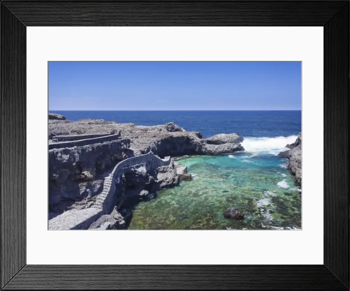 Framed Print : Natural swimming pool, Charco Manso Bay, Punta Norte near Echedo, UNESCO biosphere reserve Framed Print : Natural swimming pool, Charco Manso Bay, Punta Norte near Echedo, UNESCO biosphere reserve