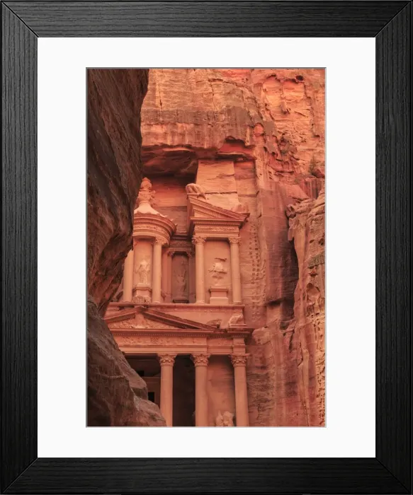 Framed Print : The Treasury (Al-Khazneh), seen from the Siq, Petra, UNESCO World Heritage Site, Jordan Framed Print : The Treasury (Al-Khazneh), seen from the Siq, Petra, UNESCO World Heritage Site, Jordan
