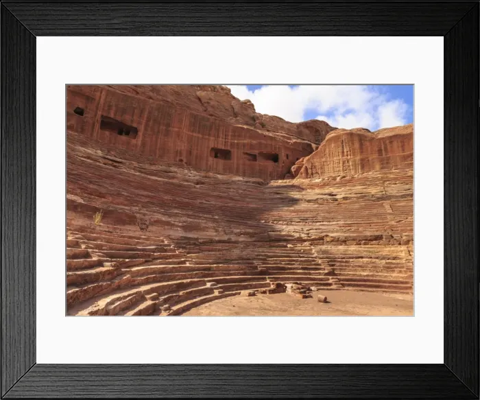 Framed Print : Theatre carved into the mountainside, Petra, UNESCO World Heritage Site, Jordan Framed Print : Theatre carved into the mountainside, Petra, UNESCO World Heritage Site, Jordan