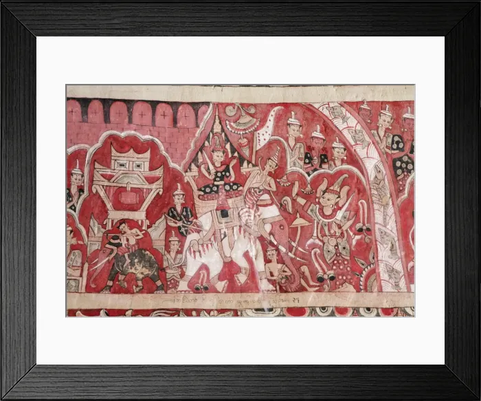 Framed Print : Pho Win Hill, cave with mural paintings of geometric patterns and Jataka stories Framed Print : Pho Win Hill, cave with mural paintings of geometric patterns and Jataka stories
