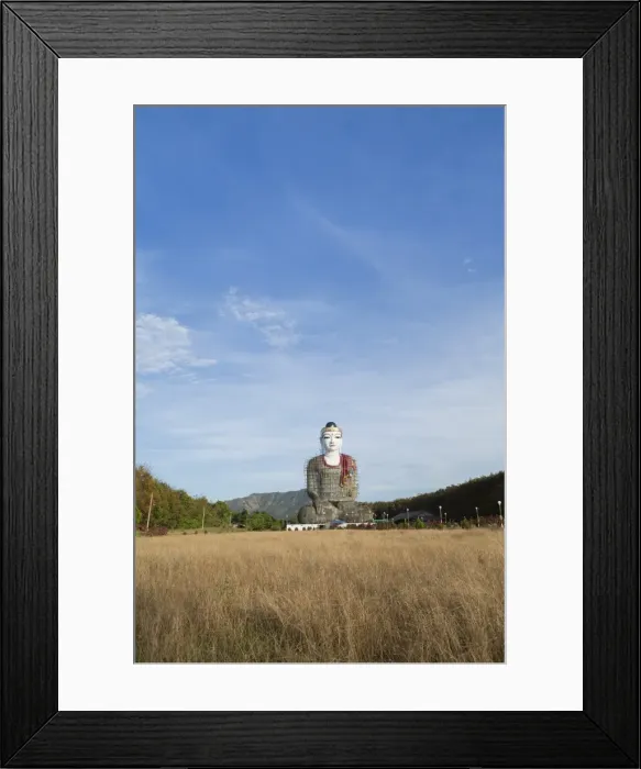 Framed Print : Lettet sitting buddha under construction, Mon, Myanmar (Burma), Southeast Asia Framed Print : Lettet sitting buddha under construction, Mon, Myanmar (Burma), Southeast Asia