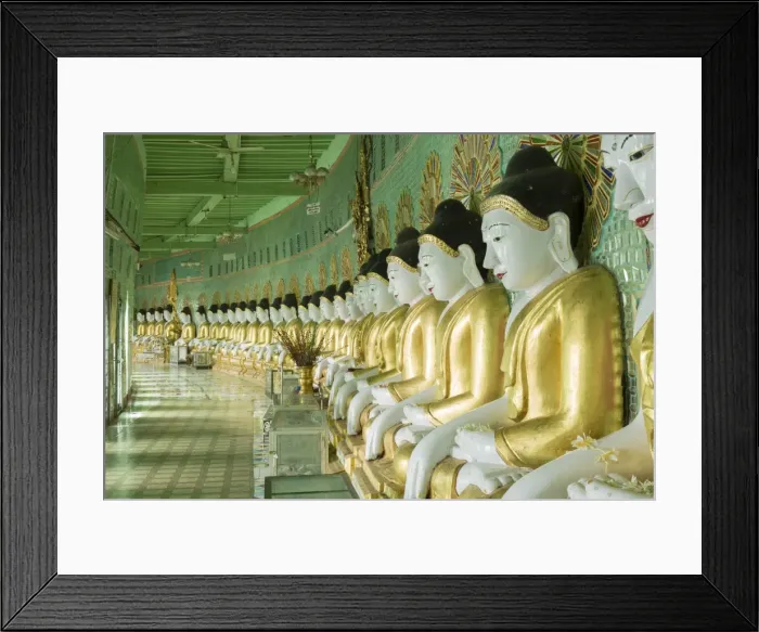 Framed Print : Buddhas in the U Min Thonze Cave temple, Sagaing hill, Sagaing, Myanmar (Burma) Framed Print : Buddhas in the U Min Thonze Cave temple, Sagaing hill, Sagaing, Myanmar (Burma)