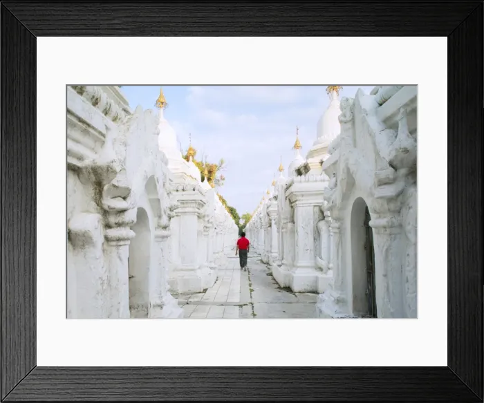 Framed Print : Kuthodaw pagoda - stupas housing the worlds largest book, consisting of 729 large Framed Print : Kuthodaw pagoda - stupas housing the worlds largest book, consisting of 729 large
