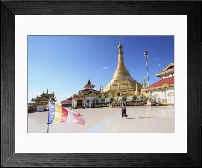 Framed Print : Kyaik Tan Lan pagoda in Mawlamyine, Mon, Myanmar (Burma), Southeast Asia