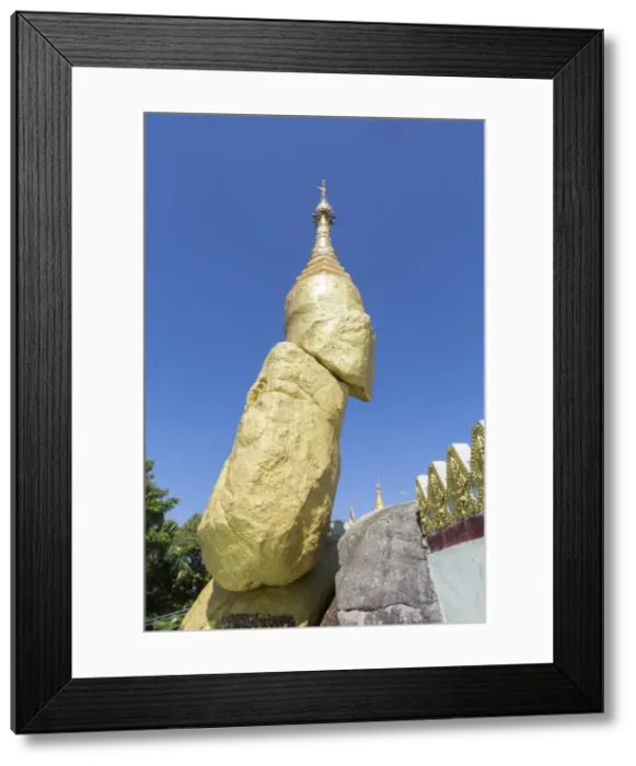 Framed Print : Nwa-La-Bo Pagoda golden rock and pagoda near Mawlamyine, Mon, Myanmar (Burma), Southeast Framed Print : Nwa-La-Bo Pagoda golden rock and pagoda near Mawlamyine, Mon, Myanmar (Burma), Southeast
