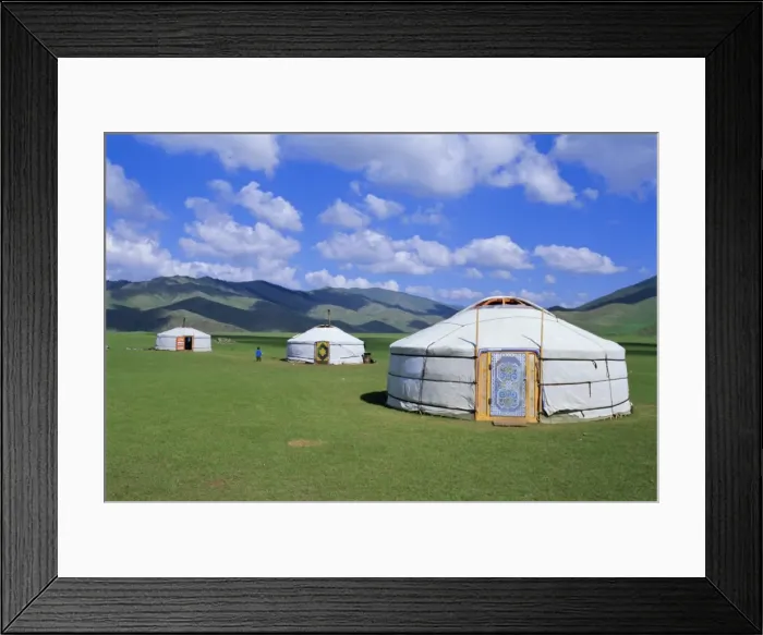Framed Print : Gers (yurts) in the Orkhon Valley Framed Print : Gers (yurts) in the Orkhon Valley