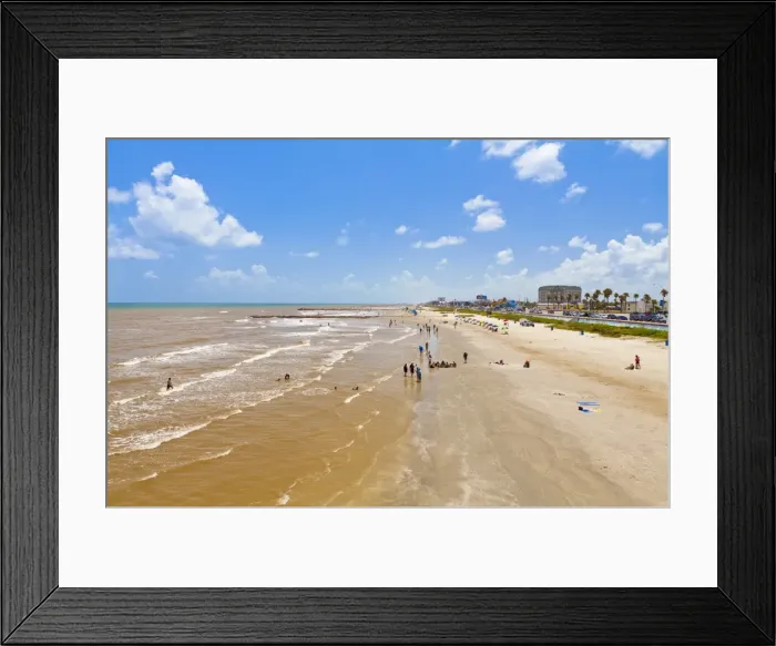 Framed Print : Stewart Beach, Galveston, Texas, United States of America, North America Framed Print : Stewart Beach, Galveston, Texas, United States of America, North America