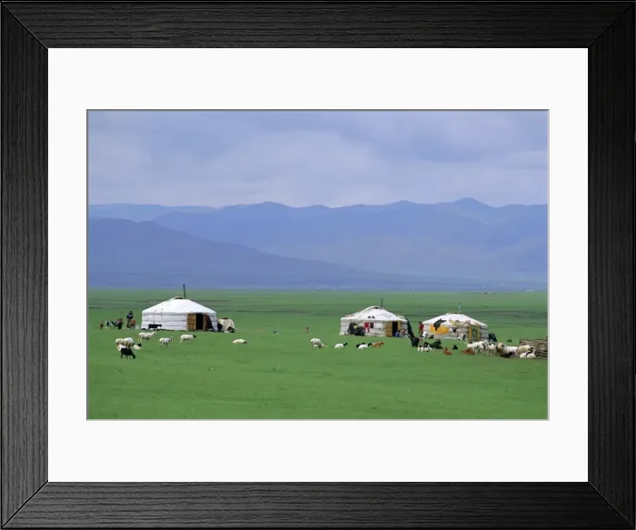 Framed Print : Gers (yurts) in Ovorkhangai Province Framed Print : Gers (yurts) in Ovorkhangai Province
