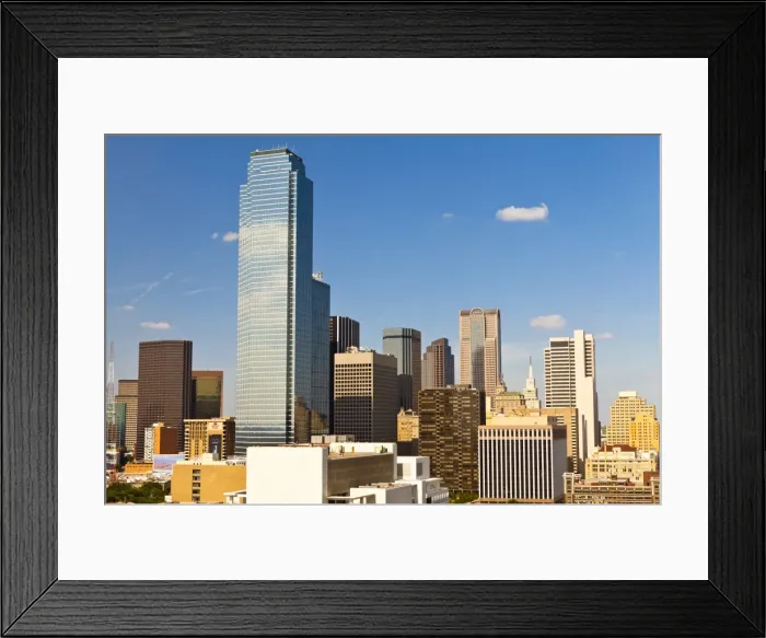 Framed Print : Skyline, Dallas, Texas, United States of America, North America Framed Print : Skyline, Dallas, Texas, United States of America, North America