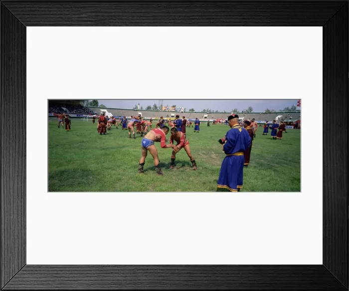 Framed Print : Wrestlers at tournament Framed Print : Wrestlers at tournament