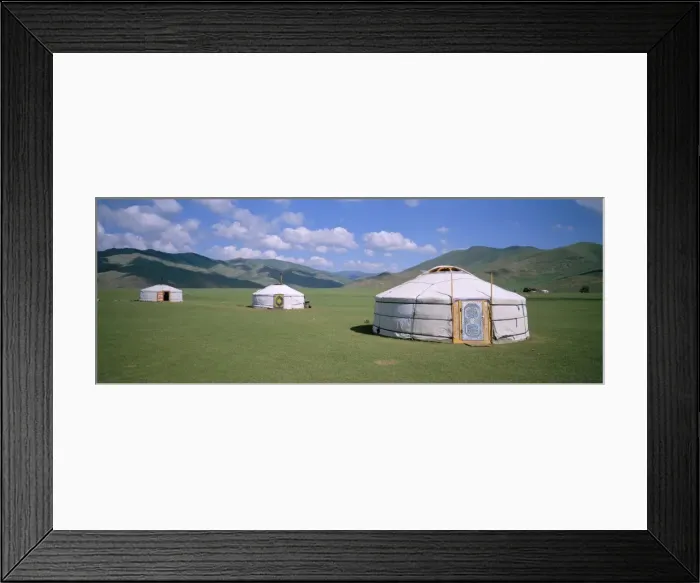 Framed Print : Yurts (ghers) in Orkhon valley Framed Print : Yurts (ghers) in Orkhon valley