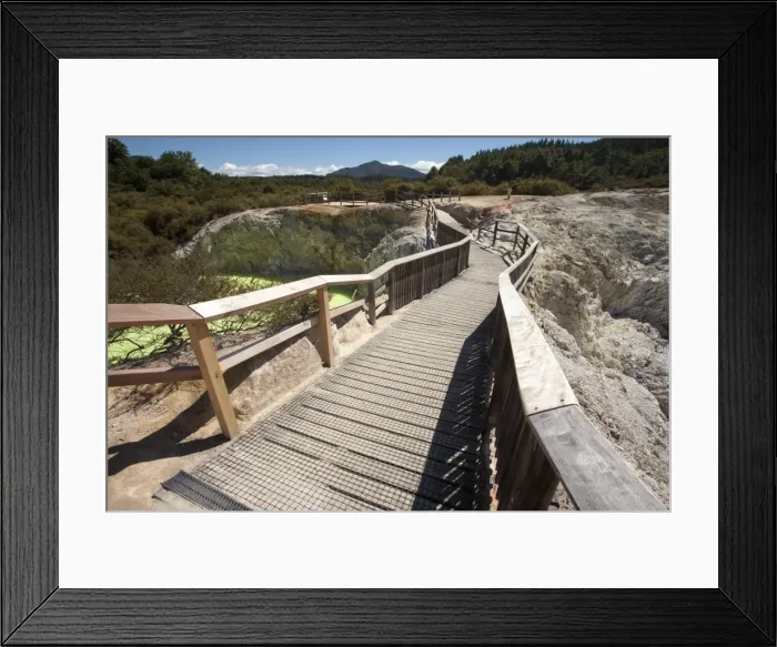 Framed Print : The Devils Bath Walkway, Waiotapu Goethermal Wonderland, Rotorua, New Zealand, Oceania
