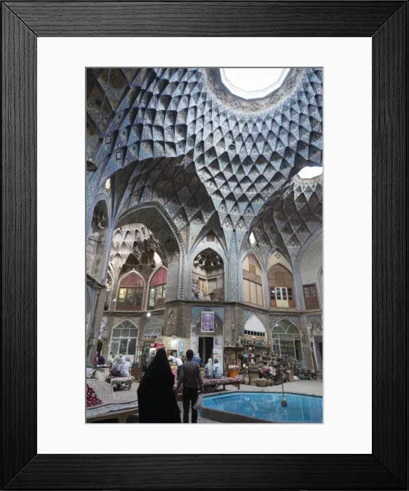 Framed Print : Teashop in a Khan, Bazar, Kashan, Iran, Western Asia Framed Print : Teashop in a Khan, Bazar, Kashan, Iran, Western Asia