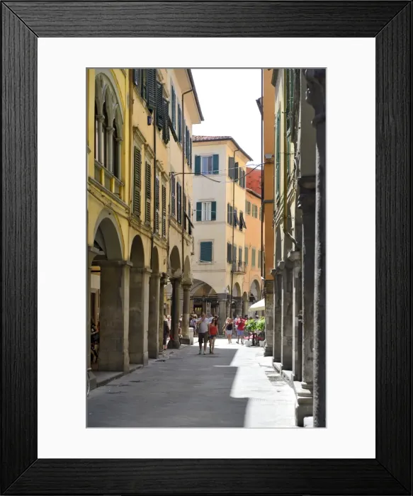 Framed Print : Portico (covered walkway), Borgo Stretto, Pisa, Tuscany, Italy, Europe Framed Print : Portico (covered walkway), Borgo Stretto, Pisa, Tuscany, Italy, Europe