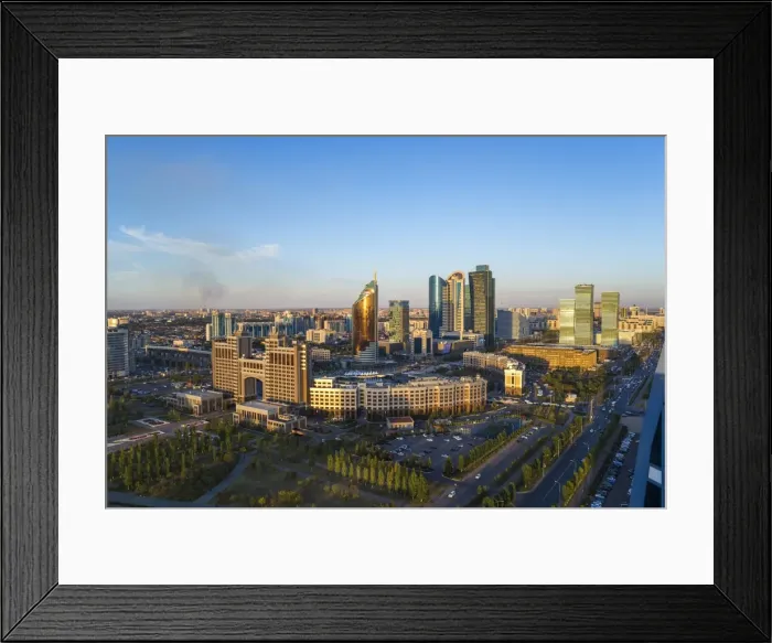 Framed Print : The city center and central business district, Astana, Kazakhstan, Central Asia Framed Print : The city center and central business district, Astana, Kazakhstan, Central Asia