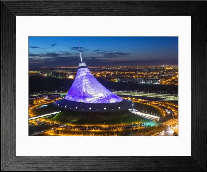 Framed Print : Night view over Khan Shatyr entertainment center, Astana, Kazakhstan, Central Asia Framed Print : Night view over Khan Shatyr entertainment center, Astana, Kazakhstan, Central Asia
