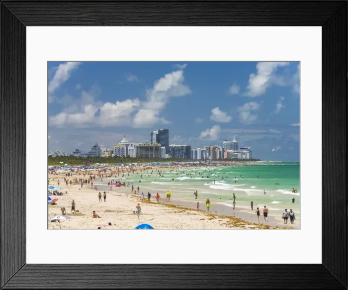 Framed Print : South Beach, Miami Beach, Gold Coast, Miami, Florida, United States of America, North Framed Print : South Beach, Miami Beach, Gold Coast, Miami, Florida, United States of America, North