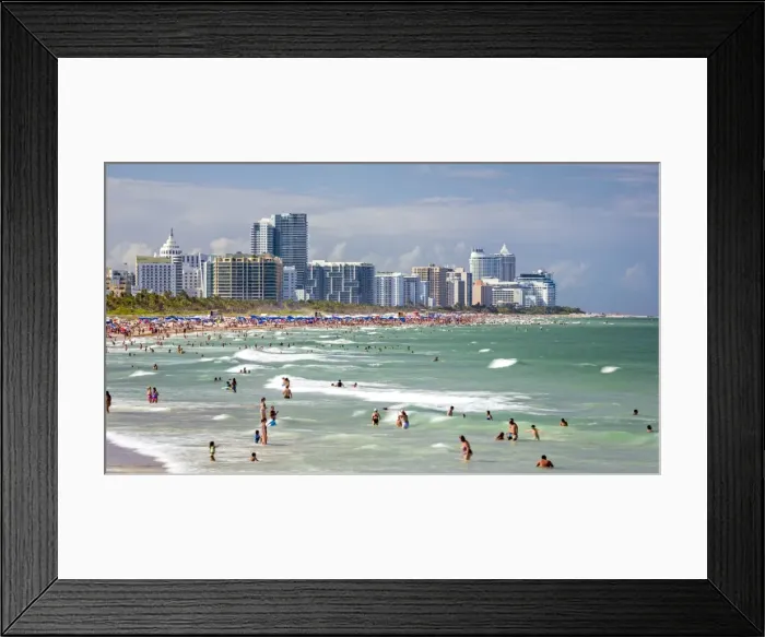 Framed Print : South Beach, Miami Beach, Gold Coast, Miami, Florida, United States of America, North Framed Print : South Beach, Miami Beach, Gold Coast, Miami, Florida, United States of America, North