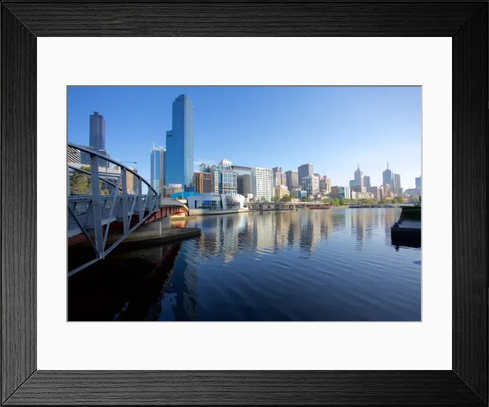 Framed Print : Yarra River and city skyline, Melbourne, Victoria, Australia, Pacific Framed Print : Yarra River and city skyline, Melbourne, Victoria, Australia, Pacific