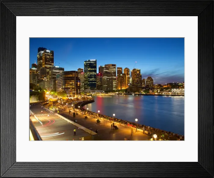 Framed Print : Circular Quay and City at Dusk, Sydney, New South Wales, Australia, Oceania Framed Print : Circular Quay and City at Dusk, Sydney, New South Wales, Australia, Oceania