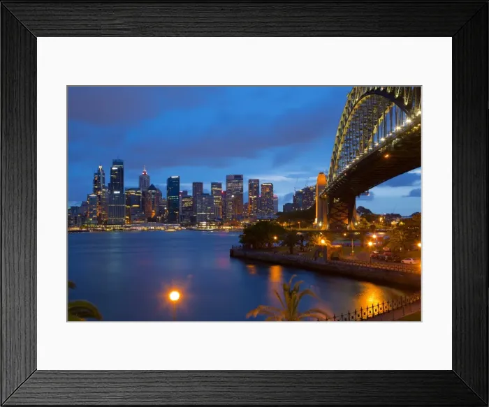 Framed Print : Opera House and Harbour Bridge from North Sydney, Sydney, New South Wales, Australia Framed Print : Opera House and Harbour Bridge from North Sydney, Sydney, New South Wales, Australia