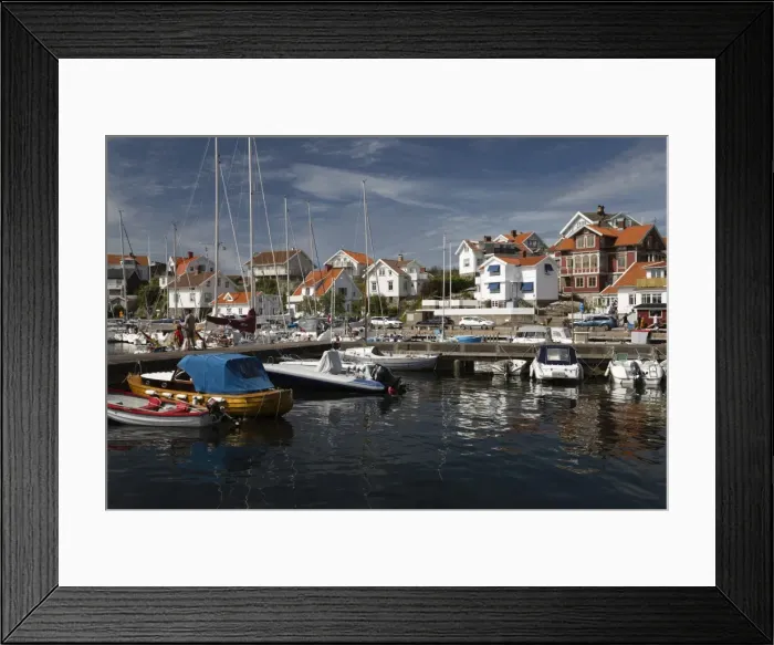 Framed Print : View over harbour of old fishing village, Mollosund, Orust, Bohuslan Coast, Southwest Sweden Framed Print : View over harbour of old fishing village, Mollosund, Orust, Bohuslan Coast, Southwest Sweden