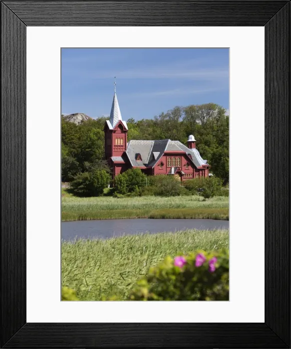 Framed Print : Halleviksstrands Kyrka church, Halleviksstrand, Orust, Bohuslan Coast, Southwest Sweden Framed Print : Halleviksstrands Kyrka church, Halleviksstrand, Orust, Bohuslan Coast, Southwest Sweden