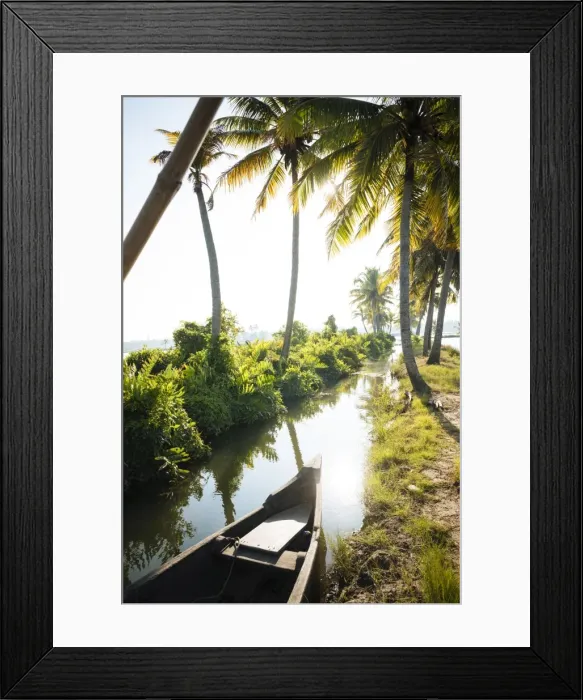 Framed Print : Backwaters near North Paravoor, Kerala, India, South Asia Framed Print : Backwaters near North Paravoor, Kerala, India, South Asia