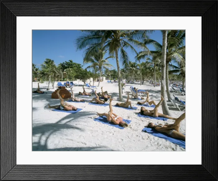 Framed Print : Yoga on the beach Framed Print : Yoga on the beach