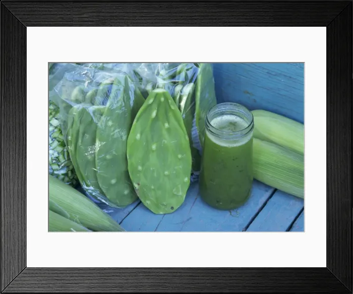Framed Print : Close-up of Mexican drink of cactus Framed Print : Close-up of Mexican drink of cactus