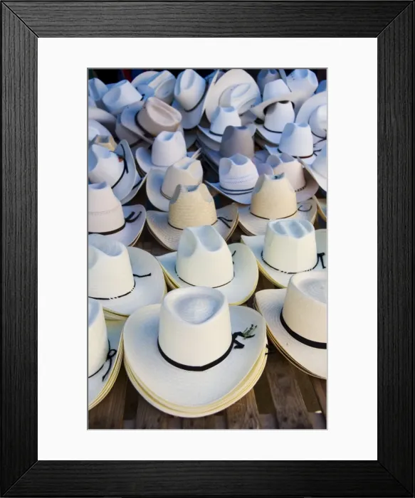 Framed Print : Hats, market day at Zaachila Framed Print : Hats, market day at Zaachila