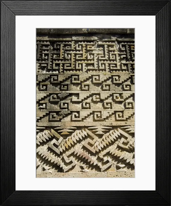 Framed Print : Fantastic geometric carving Framed Print : Fantastic geometric carving