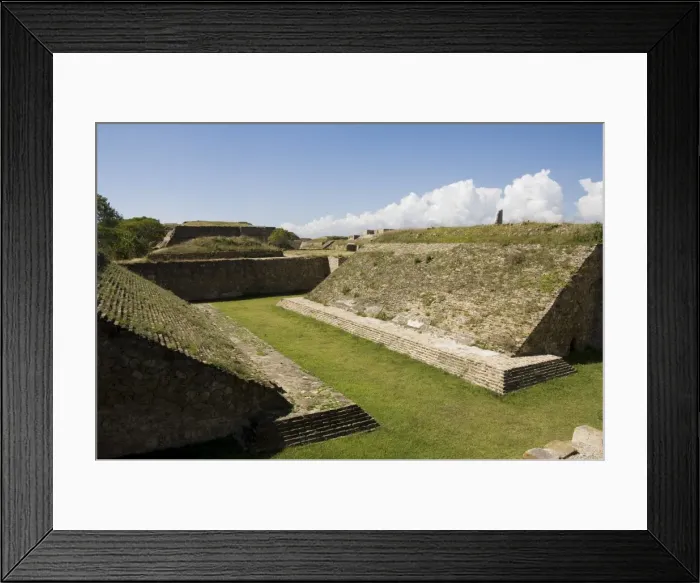 Framed Print : The ball court at the ancient Zapotec city of Monte Alban Framed Print : The ball court at the ancient Zapotec city of Monte Alban